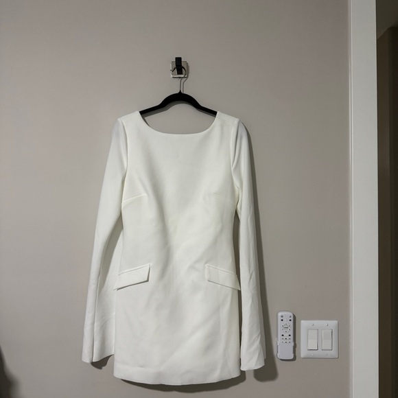 Princess Polly CARTERS LONG SLEEVE MINI DRESS WHITE - Picture 2 of 7